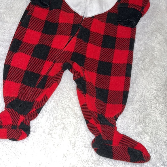(2 for $10) carters plaid hear footie/ sleeper - Picture 3 of 4